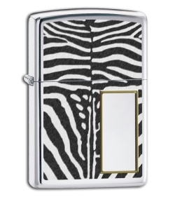 Zippo Lighter - Zebra w/ Vanity Mirror 28046