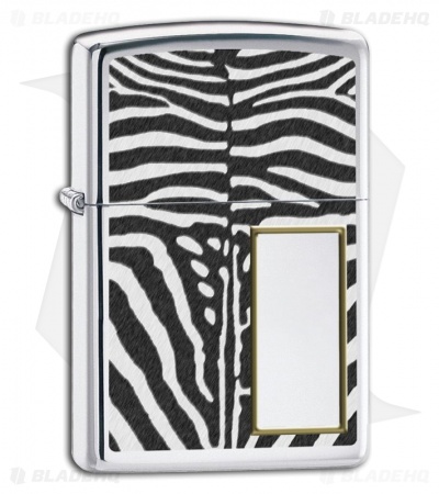 Zippo Lighter - Zebra w/ Vanity Mirror 28046