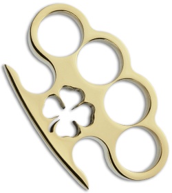 American Made Knuckles Clover Polished Brass Knuckle Weight