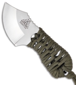A.R.S. Shanghai Shank Neck Knife w/ OD Green (2" Satin Plain) ARS07OD