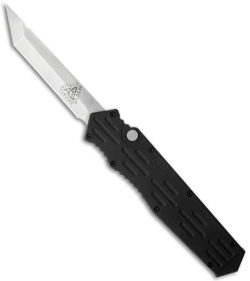 A.R.S. Gen III Prototype OTF Black Automatic Tanto Knife (3.5" Plain)
