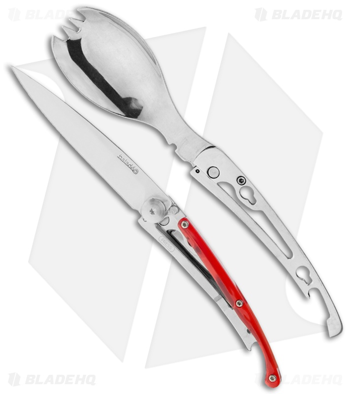 Baladeo Red 52 Gram Cutlery Set w/ Knife & Spork Blade HQ