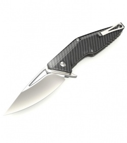 Brous Blades Division Flipper Blackout Knife (4.37" Black Plain) *Preorder