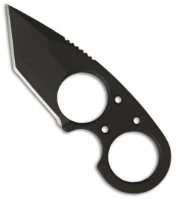 Brous Blades Silent Soldier Tanto Neck Knife Fixed (Black)