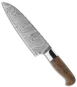 Buck n Bear 6.25" Utility Kitchen Knife Filework w/ Walnut Handle (Damascus)