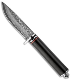 Buck n Bear Spike Fixed Blade Knife Ebony Wood (3.5" Damascus Plain)