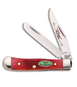 Case Tiny Trapper Christmas XX Jigged Red Bone Pocket Knife (62154 SS)