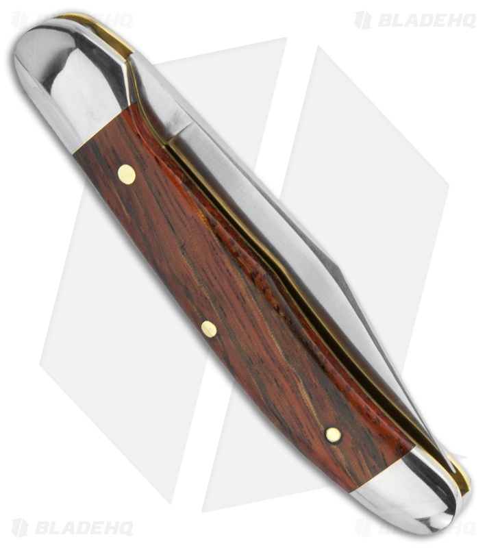 Queen Cutlery 41 CZ Copperhead Curly Zebra Wood Pocket Knife Blade HQ