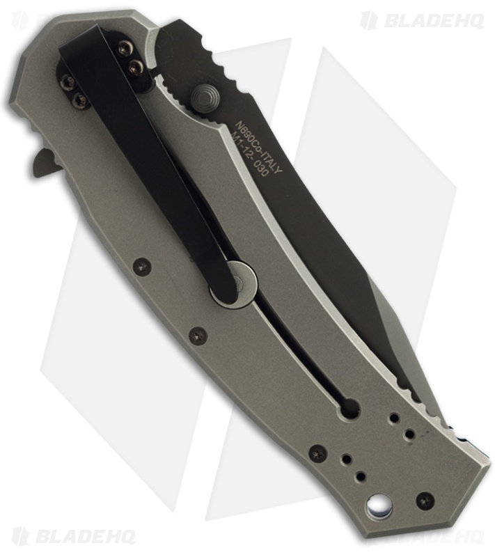 Combative Edge M1 Clip Point Frame Lock Knife (3.75" Black) Blade HQ