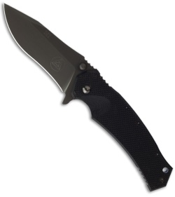 Combative Edge M1 Drop Point Folding Knife (3.75" Black Plain)