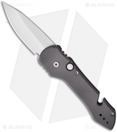 Dalton Edge Automatic Knife w/ Belt Cutter (3.25" Bead Blast Plain)