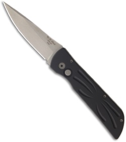 DKD Destiny Black Automatic Knife (3.7" Bead Blast Plain)