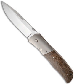 John W. Smith Custom SD-2 Folder Liner Lock Knife w/ Micarta (4" Satin Plain)
