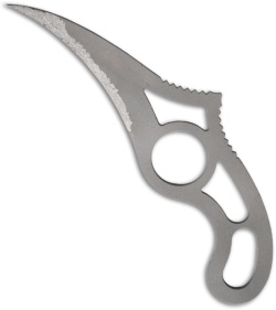 Mission Critical Tools Chaos Claw Matte Silver Titanium Neck Knife Self Defense
