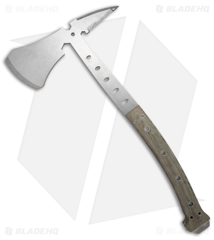 Mummert Knives MTTS Titanium Full Tang Spike Tomahawk Canvas Micarta