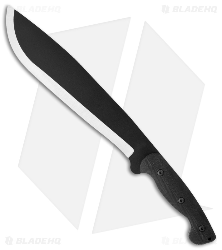 Pro Tool Apache Bolo Machete Fixed Blade Knife (10.75" Plain Black) JC