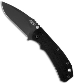 Zero Tolerance 0550BLK Knife Hinderer ZT Folder (3.5" Black Plain)