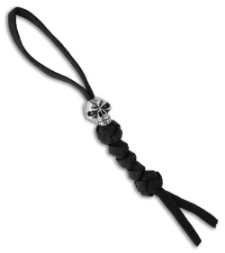 Schmuckatelli Emerson Skull Bead w/ Black Paracord Lanyard (Pewter)