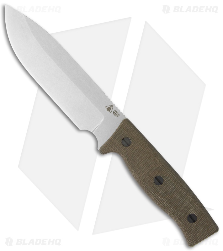 Survive! Knives GSO 5.1 Knife Green Micarta Fixed Blade (5.75