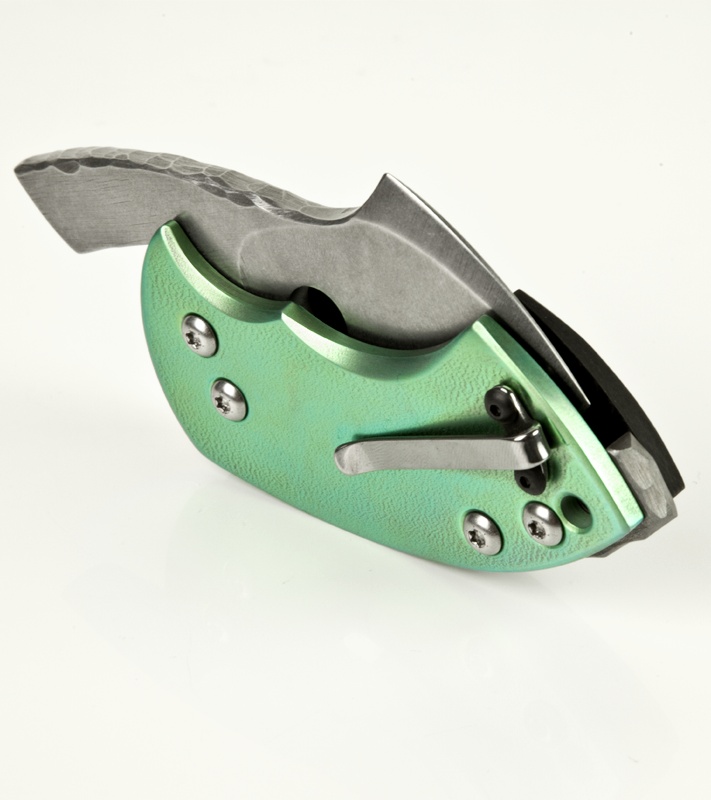 TuffKnives War Toad Carbon Fiber Friction Folder Knife (2.1" SW) Blade HQ