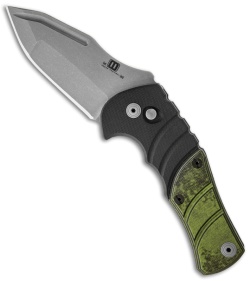 Mikkel Willumsen Urban Tactical Maddox Auto Knife Green/Black G10 (3.75" Plain)
