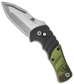 Mikkel Willumsen Urban Tactical Maddox Auto Knife Green/Black G10 (3.75" Plain)