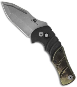 Mikkel Willumsen Urban Tactical Maddox Auto Knife Yellow/Black G10 (3.75" Plain)