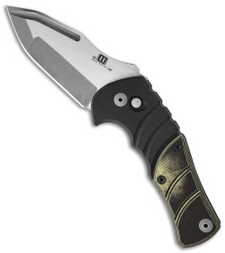 Mikkel Willumsen Urban Tactical Maddox Auto Knife Yellow/Black G10 (3.75" Plain)