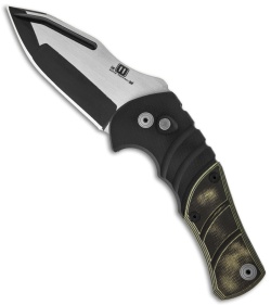 Mikkel Willumsen Urban Tactical Maddox Auto Knife Yellow/Black G10 (3.75" Plain)