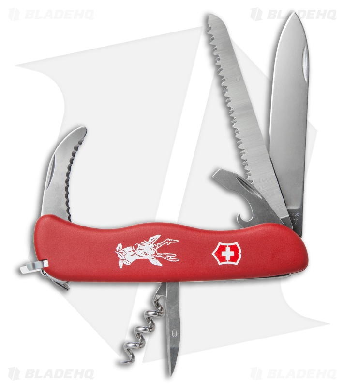 Victorinox Swiss Army Knife Hunter Lockblade Red 53641 Blade HQ