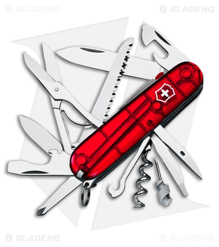 Victorinox Swiss Army Knife Huntsman Lite Ruby Red 53271 Blade HQ