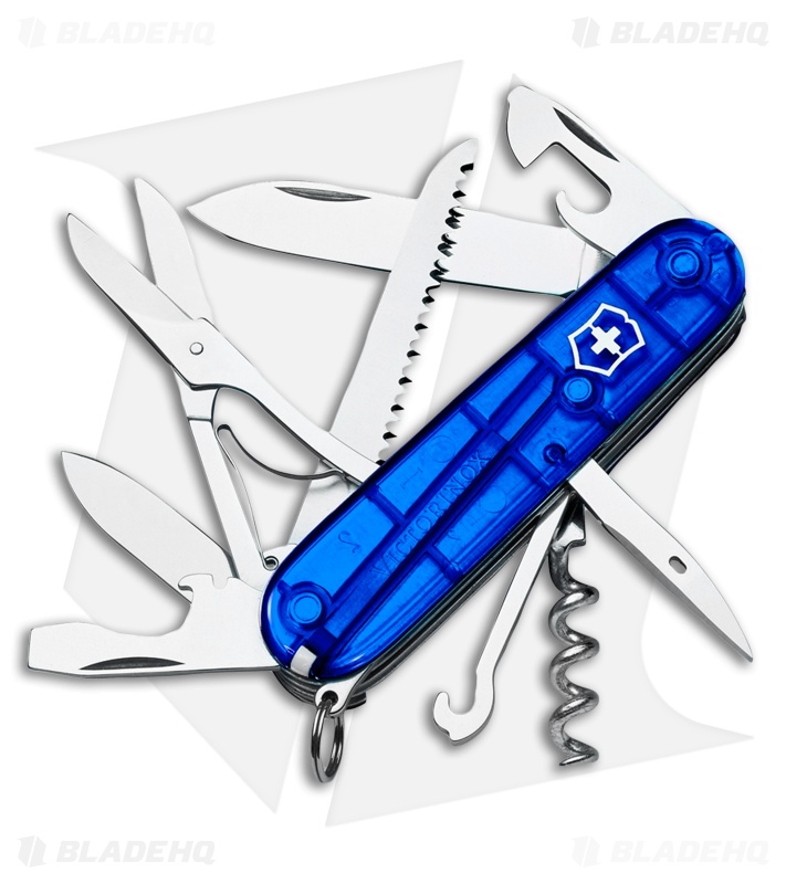 Victorinox Swiss Army Knife Huntsman Sapphire Blue 53206 Blade HQ