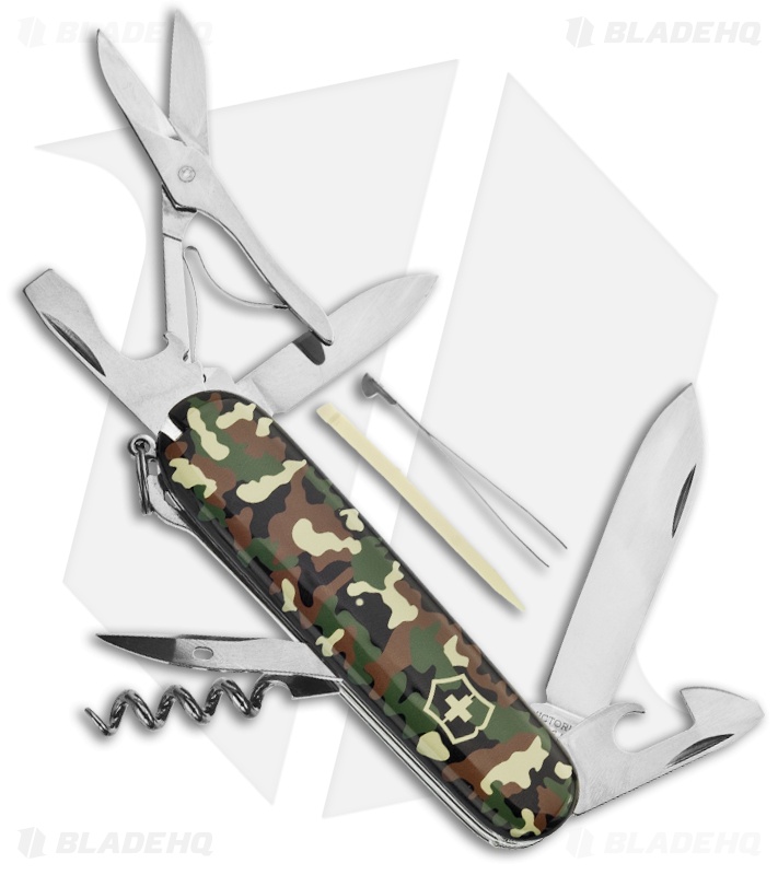 Victorinox Swiss Army Knife Huntsman Camouflage 53500 Blade HQ