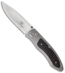 Arno Bernard Knives Titanium Folding Knife Carbon Fiber Folder (3.25" Satin)