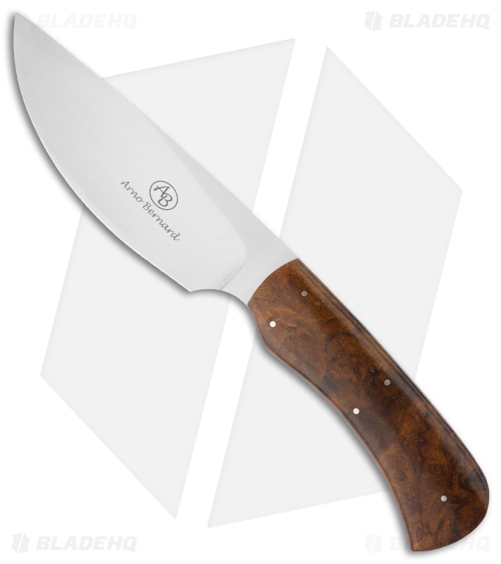 Arno Bernard Knives Warthog Fixed Blade Knife Ironwood (4" Satin