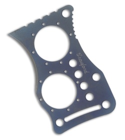 Crawford Custom Titanium Credit Card Karambit Knife (1.6" Plain) Blue