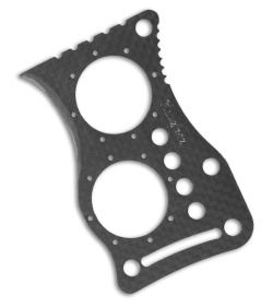 Custom Crawford Carbon Fiber Credit Card Karambit Knife (1.6" Plain) Black