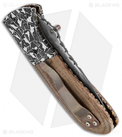 Burr Oak Knives Viper Knife Tan Canvas Micarta (3.5" San Mai) - Blade HQ