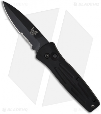 Benchmade 3550SBK Mel Pardue Automatic Knife (2.98" Black Serr)