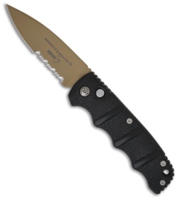 Boker Kalashnikov Automatic Knife w/Black Handle (3.3" Gold Serr) KALS74