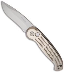 Boker Magnum Automatic Knife Champagne (3.25" Bead Blast Plain) 01BO007