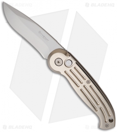 Boker Magnum Automatic Knife Champagne (3.25" Bead Blast Plain) 01BO007
