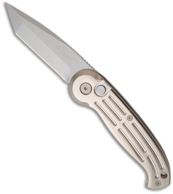 Boker Magnum Automatic Knife Champagne Tanto (3.25" Bead Blast Plain) 01BO008