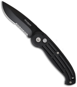 Boker Magnum Automatic Knife (3.25" Black Serr) 01BO017