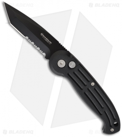 Boker Magnum Automatic Knife Tanto (3.25" Black Serr) 01BO018