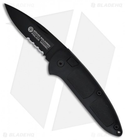Boker Top Lock Police Model Automatic Knife Delrin (Black SER) 117207B