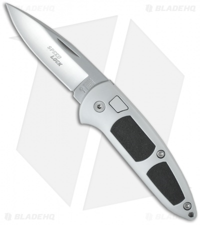 Boker Speed Lock Automatic Knife w/ Kraton Inserts (3.25" Satin Plain)