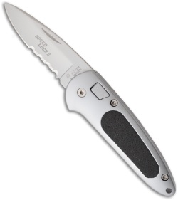 Boker Top Lock II Automatic Knife w/ Kraton Inserts (2.75" Satin Serr) 117107C