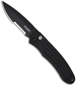 Bradley Large Alias I Automatic Knife (3.6" Black Serr) 17900SBK