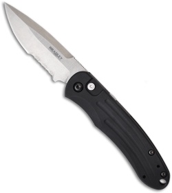 Bradley Alias II Small Automatic Knife (2.9" Stonewash Serr) 17950S